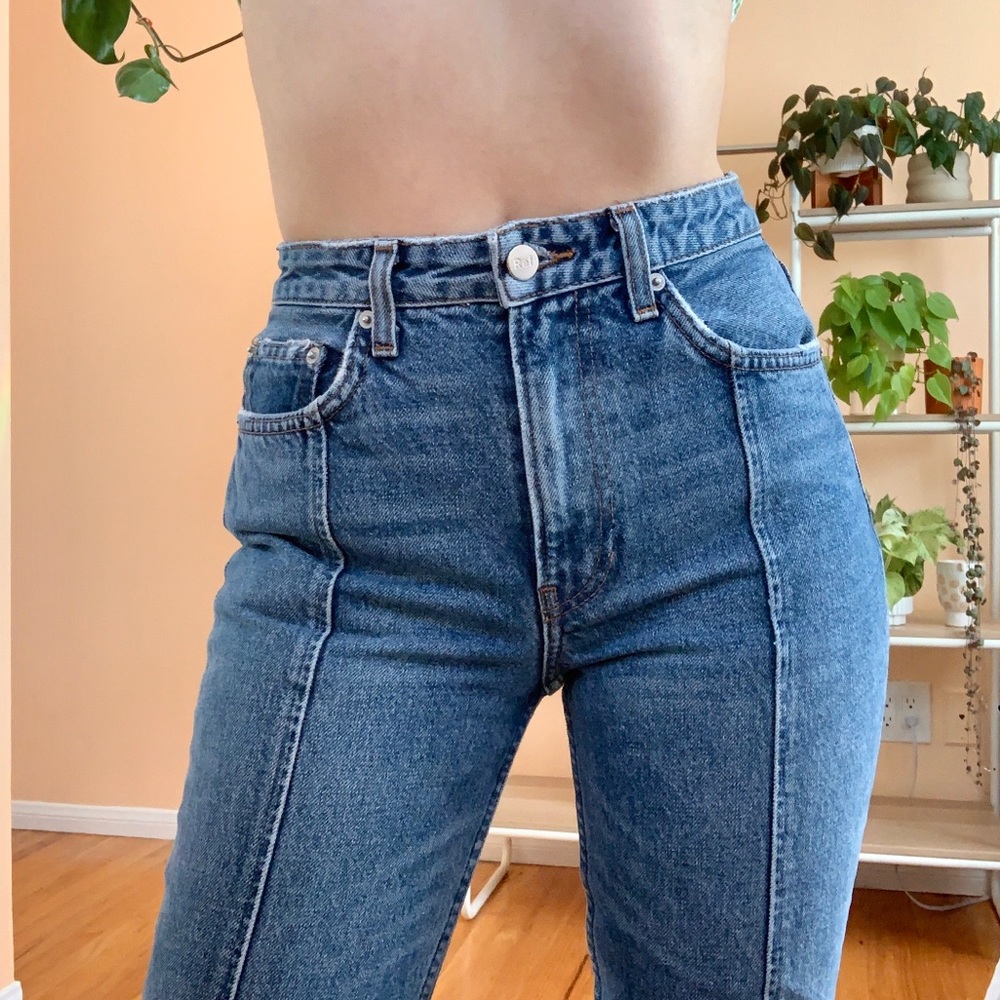 Reformation Seamed Jean - Celtic wash